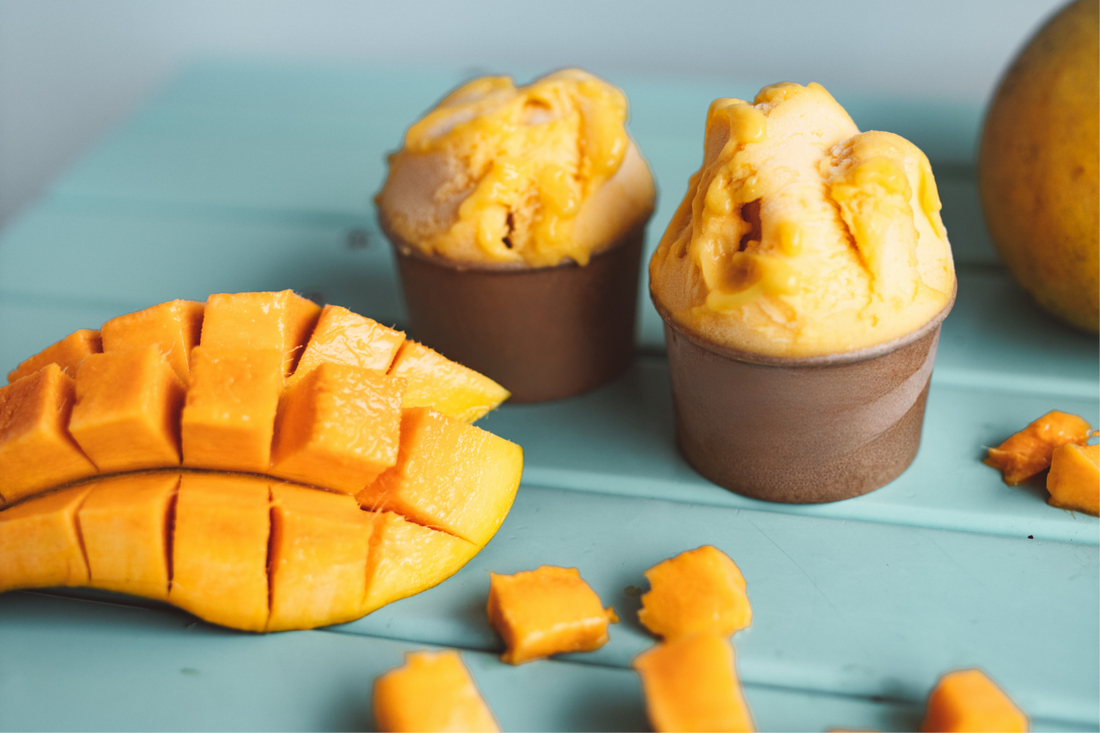 ¡Receta de helado de mango y papaya!