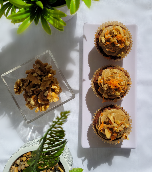 Carrot and "Cream Cheese" Cupcakes